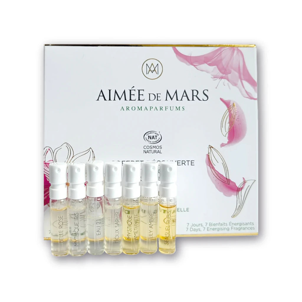 Aimée de Mars 7 à TOI Discovery Box – Originelle Collection, 7 floral & oriental natural EdPs, vegan, hormone-free. Made in France | LaPeNu