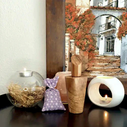 Boselli No. 7 Lavande · hand-sculpted olive wood perfume flacon · made in France | LaPeNu