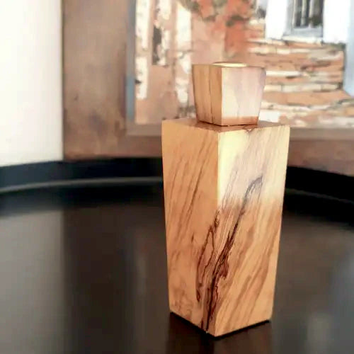 Boselli No. 1 · Rose · Olive Wood Perfume Flacon · Natural Grain · made in France | LaPeNu