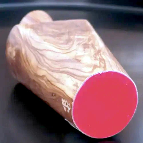 Boselli No. 9 — Olive wood flacon, red fabric-sealed base | LaPeNu
