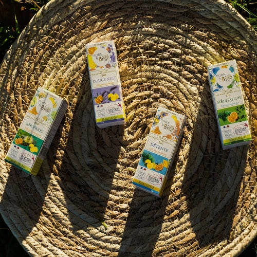 Organic diffusion blend range – natural aromatherapy essential oils for home, Ecocert certified. Made in France | LaPeNu