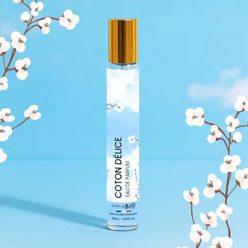 Cotton eau de parfum lemon patchouli lily of the valley soft floral fragrance made in Vichy, France | LaPeNu