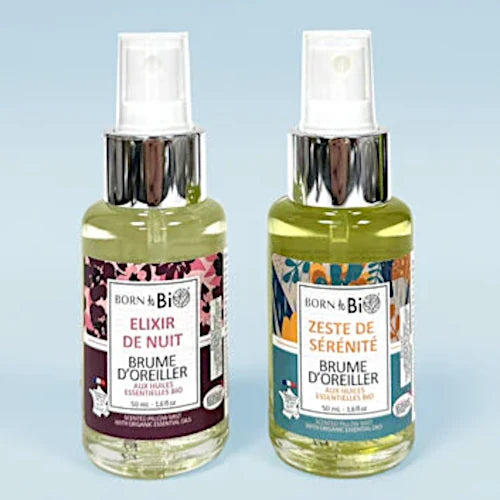 Organic pillow mist range – Zeste de Sérénité & Élixir de Nuit, sleep sprays with essential oils, made in France | LaPeNu