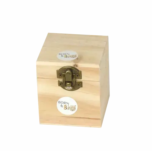Natural wooden storage box for 4 × 10 ml essential oil bottles, compact travel size, eco-friendly | LaPeNu
