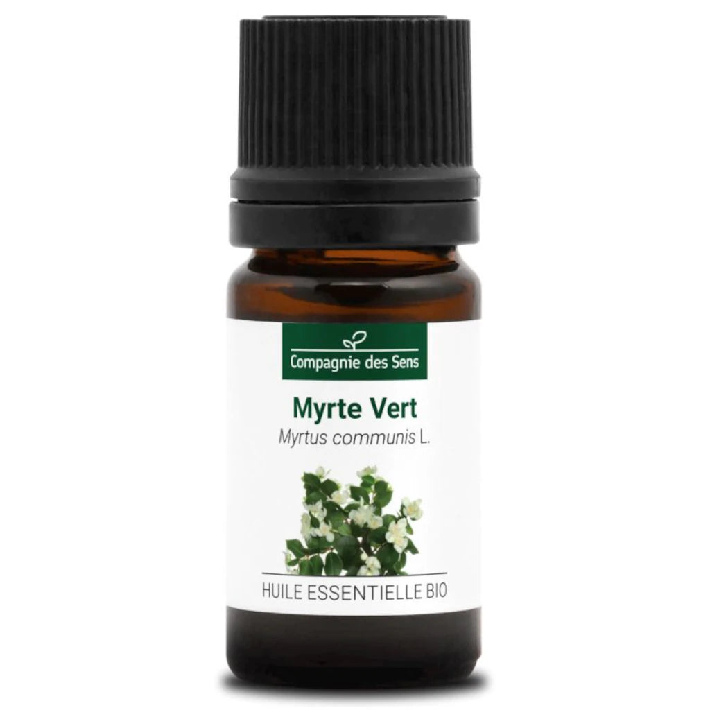 Organic Green Myrtle essential oil with a fresh, clearing aroma for purifying diffusion, oily skin and scalp care | LaPeNu