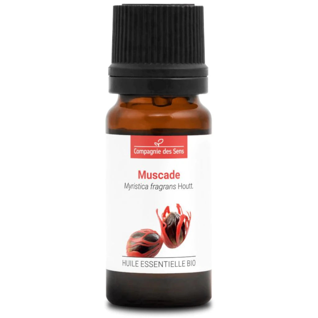 Nutmeg essential oil for diluted massage blends supporting muscle, joint and digestive comfort in aromatherapy | LaPeNu