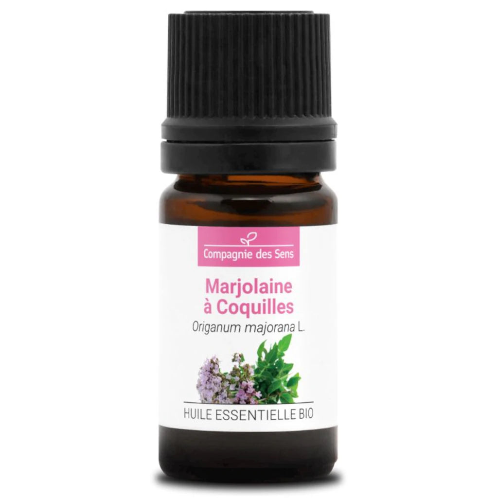 Organic Sweet Marjoram essential oil for calming aromatherapy, relaxation and restful evening routines, Ecocert certified | LaPeNu