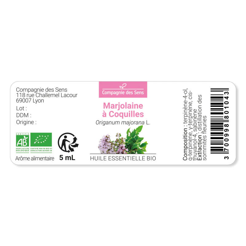 Ecocert-certified Sweet Marjoram essential oil with calming, balancing and relaxing properties for evening aromatherapy | LaPeNu