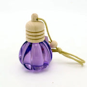 Natural car diffuser – 100% pure fine lavender essential oil, no alcohol. Violet glass, wooden cap. Made in France | LaPeNu