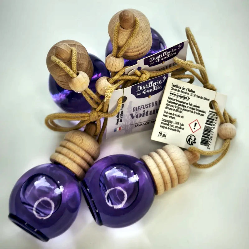 Fine lavender car diffuser – single ingredient: pure Lavandula angustifolia EO. 10 ml, no additives. Made in France | LaPeNu