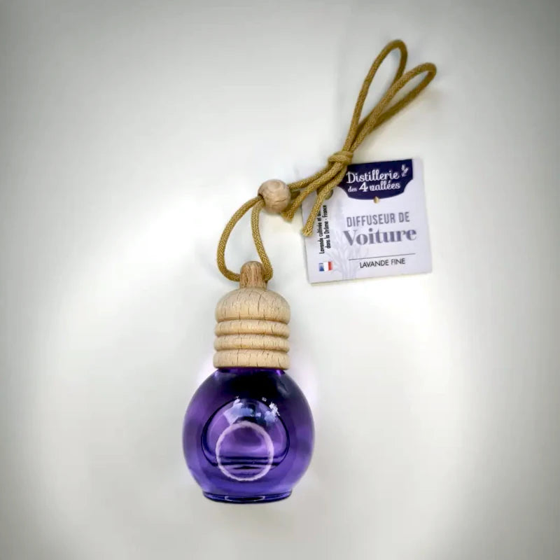 Natural lavender car diffuser – pure essential oil, no alcohol. Calming, relaxing scent for car or home. Made in France | LaPeNu