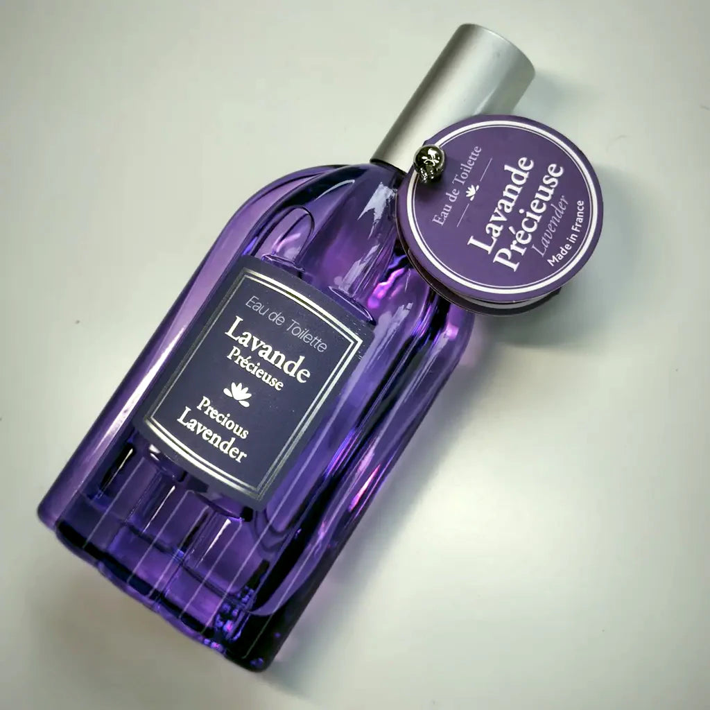 Lavande Précieuse EDT spray bottle with hang tag – Precious Lavender natural fragrance, Drôme-Provençale, fine lavender EO. Made in France | LaPeNu