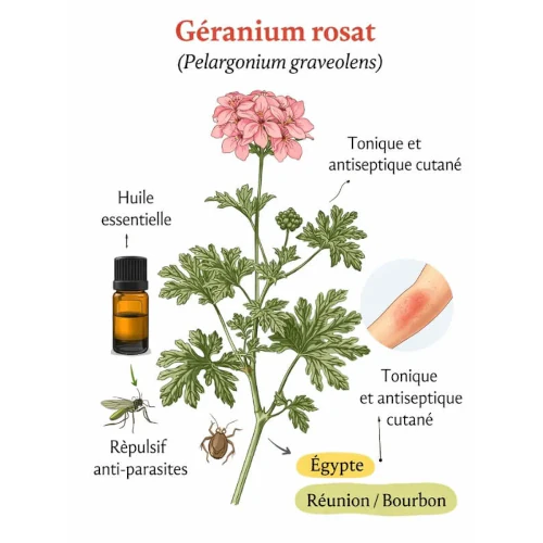Organic Essential Oil - Rose Geranium