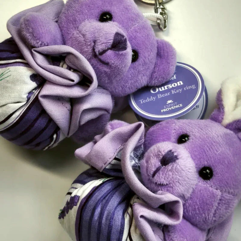 Lavender-filled plush keychains in Bunny and Teddy Bear designs, naturally scented and gift-ready. Made in France | Lapenu