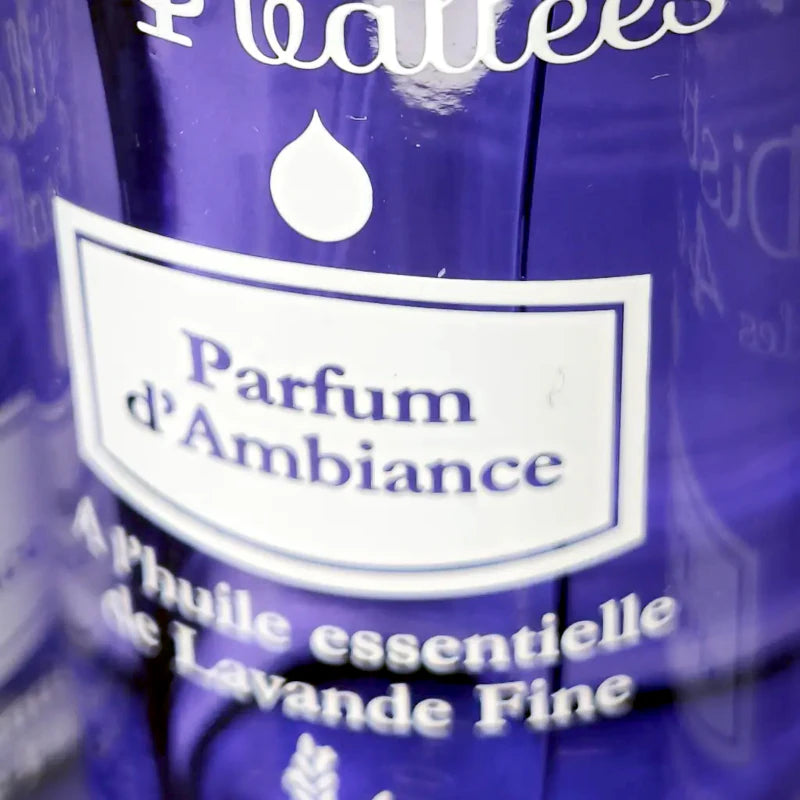 Fine lavender room spray with a clear natural label — 100% natural home fragrance, soothing and calming. Made in France | Lapenu