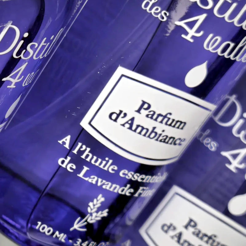 Room spray with fine lavender essential oil — soothing, calming scent for a serene home atmosphere. Made in France | Lapenu