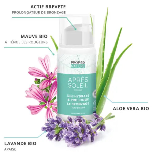 After-sun 2-in-1 – aloe vera, lavender & mallow, hydrating, soothing, tan-extending, Provence, France | LaPeNu