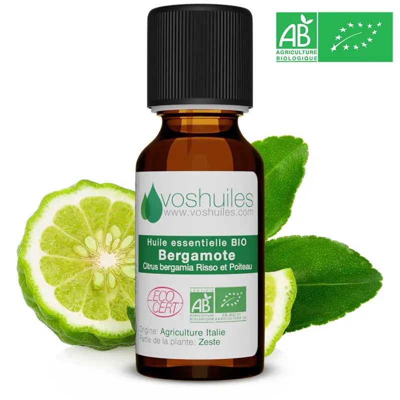 Organic bergamot essential oil, Citrus bergamia cold-pressed zest, Ecocert certified, chemotyped | LaPeNu