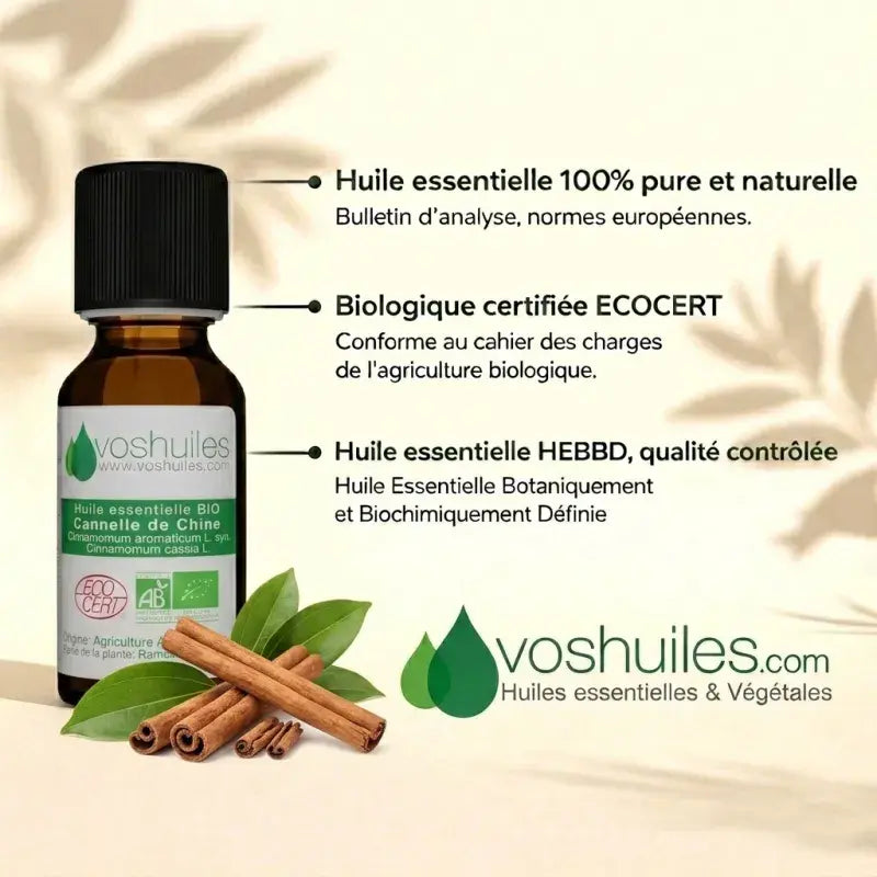 Cassia Essential Oil – 100% pure, ECOCERT organic, HEBBD/HECT labeled. Therapy-grade, chemotyped, batch-analyzed | LaPeNu