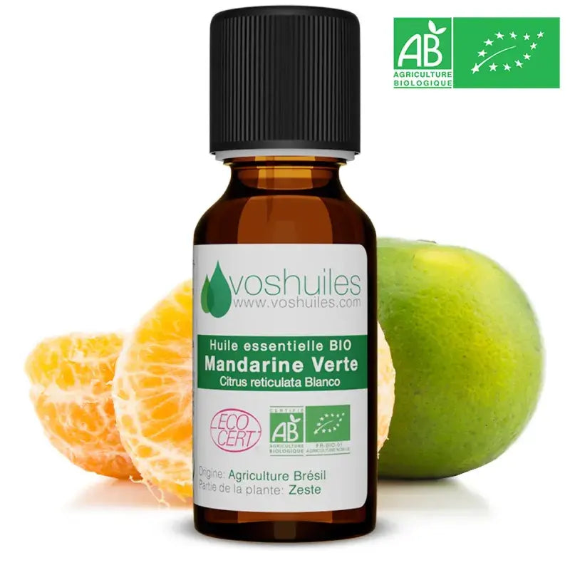 Organic Green Mandarin Essential Oil Citrus reticulata – ECOCERT certified, cold-pressed unripe peel | LaPeNu