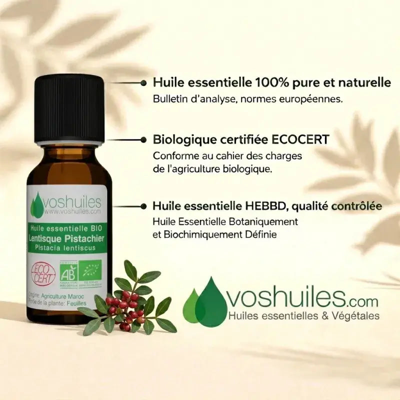 Certified organic Mastic Tree EO – Purifying, calming & anti-inflammatory. Pure Pistacia lentiscus | LaPeNu