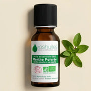 Organic peppermint essential oil Mentha x piperita – purifying, antibacterial, cooling. 100% pure, chemotyped, ECOCERT certified | LaPeNu