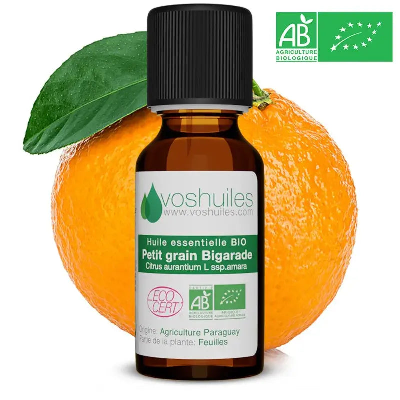 Organic Petitgrain Bigarade essential oil, Citrus aurantium amara, Ecocert certified | LaPeNu
