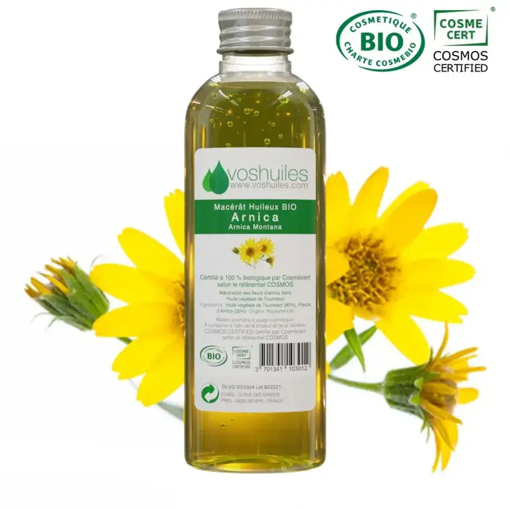 Organic arnica oil macerate Arnica montana – COSMOS certified, anti-inflammatory, sports recovery | LaPeNu